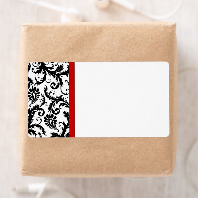 Christmas Damask  Address Labels - (Insitu)