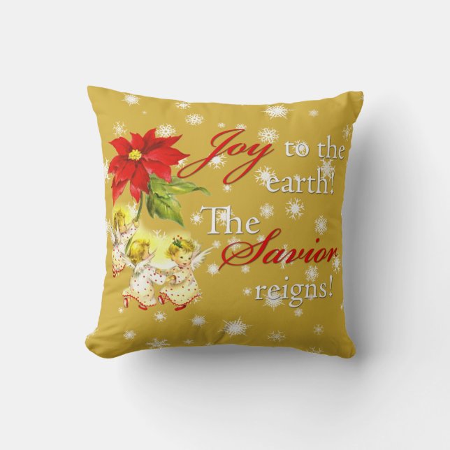 Christmas Dancing Baby Angels Christmas Pillow (Front)