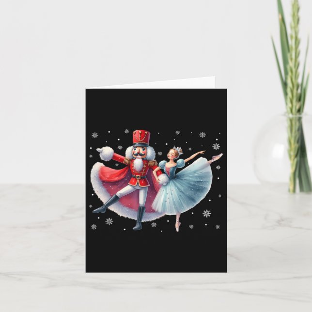 Christmas Dancing Nutcracker Ballet Dance Women Ki Card (Front)