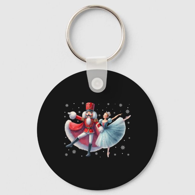 Christmas Dancing Nutcracker Ballet Dance Women Ki Keychain (Front)