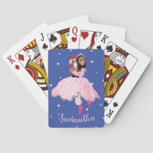 Christmas Dark Haired Ballerina Clara Playing Cards