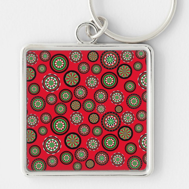 Christmas Dartboards Keychain (Front)