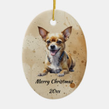Christmas Dated Text Chihuahua, Pet Dog Animal