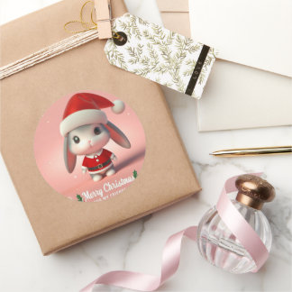 Christmas day classic round sticker