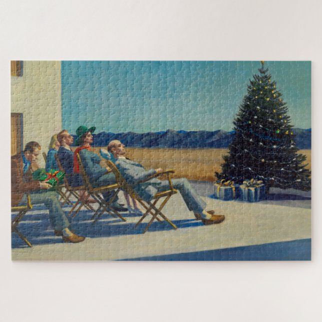 Christmas Day, People in the Sun, Edward Hopper Jigsaw Puzzle (Horizontal)