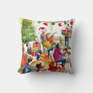 Christmas Day Throw Pillow