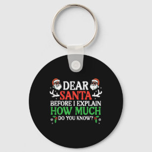 Christmas Dear Santa How Much Do You Know Xmas Wom Keychain