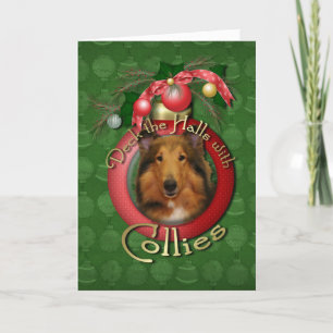 Christmas - Deck the Halls - Collie - Natalie Holiday Card