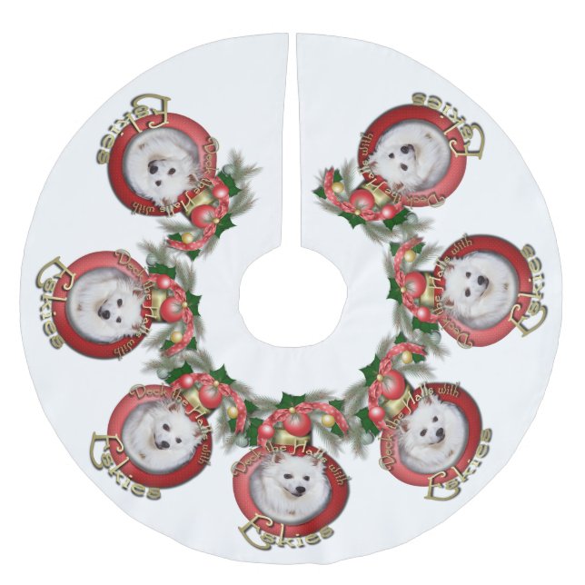 Christmas - Deck the Halls - Eskies Brushed Polyester Tree Skirt (Front)