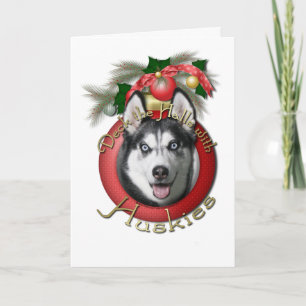 Christmas - Deck the Halls - Huskies Holiday Card