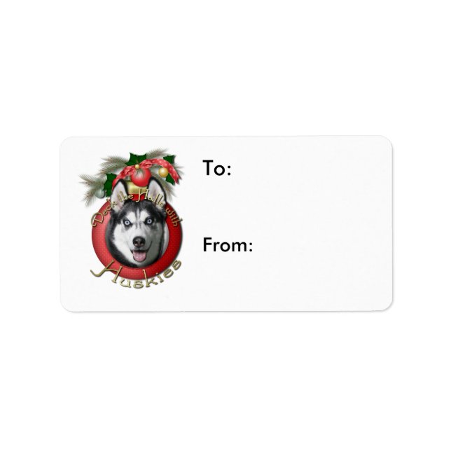 Christmas - Deck the Halls - Huskies Label (Front)