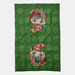 Christmas - Deck the Halls - Koalas Kitchen Towel