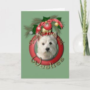 Christmas - Deck the Halls - Westies Holiday Card