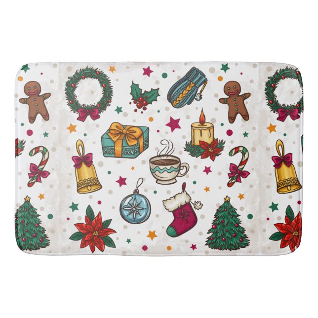 Christmas decoration bath mat (Front)
