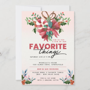 Christmas Decoration Favourite Things Party Invitation