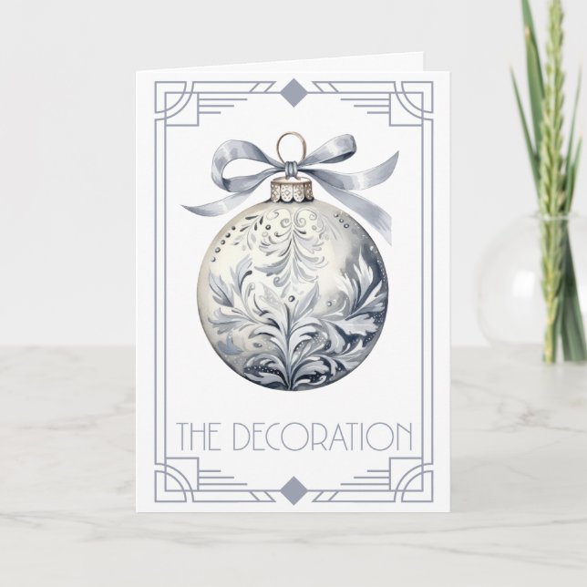 Christmas Decoration  Holiday Card (Front)