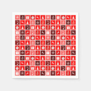 Christmas Decoration Holiday Red Pattern Napkin