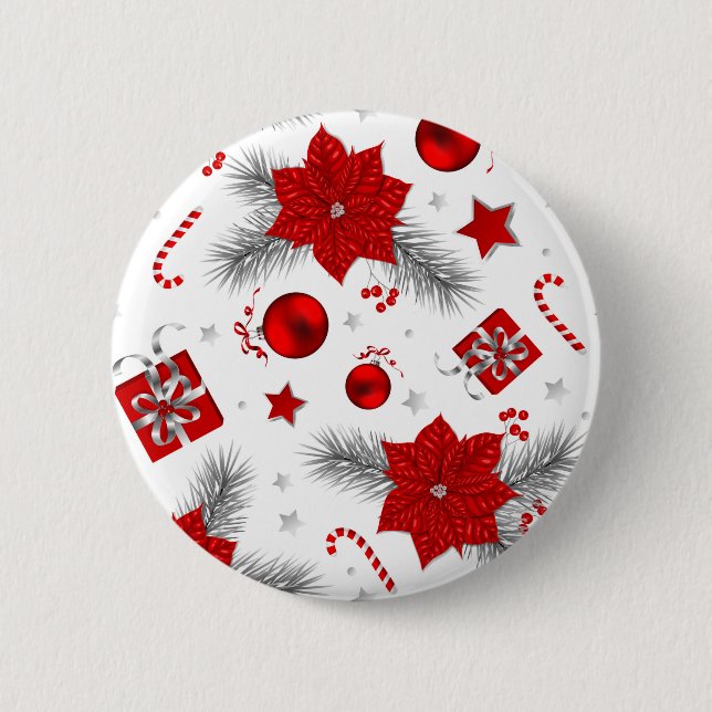 Christmas decoration pattern 2 inch round button (Front)