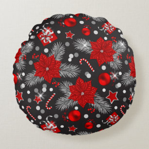 Christmas decoration pattern design round pillow