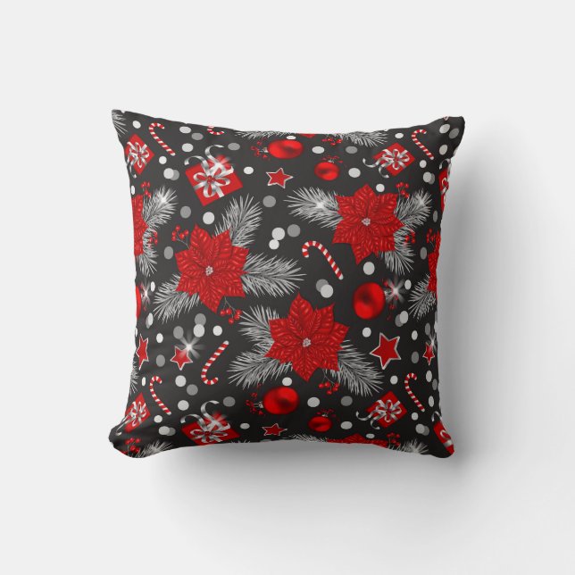 Christmas decoration pattern design throw pillow (Front)