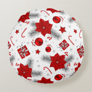 Christmas decoration pattern round pillow