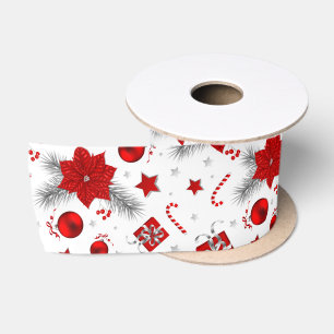 Christmas decoration pattern satin ribbon