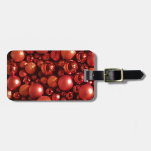 Christmas Decoration Red Baubles Luggage Tag
