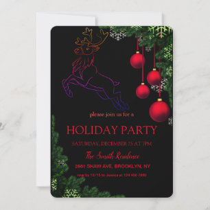 Christmas decoration Reindeer Invitation