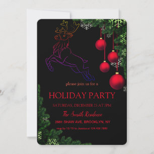 Christmas decoration Reindeer Invitation