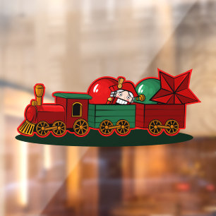 Christmas Decoration Toy Train Set Xmas Decor Window Cling