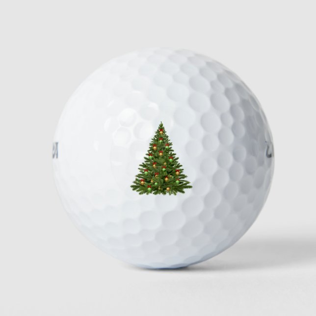 Christmas Decoration Tree Golf Balls (Front)