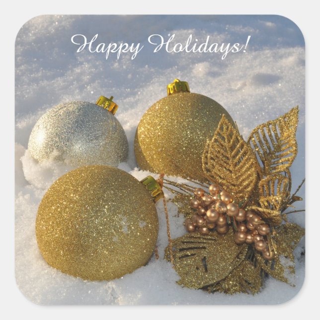Christmas Decorations custom text stickers (Front)
