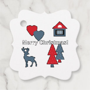 Christmas decorations favour tags