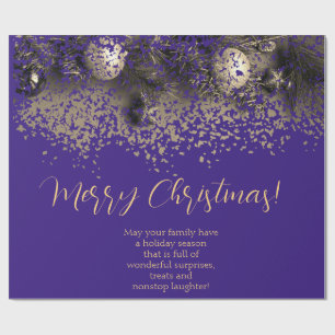 Christmas decorations in points wrapping paper