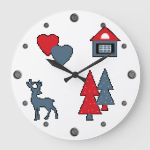 Christmas decorations large clock
