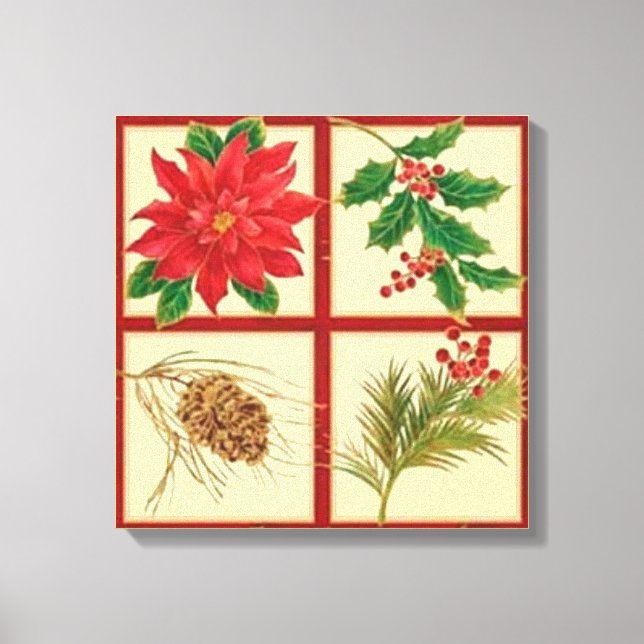 Christmas Decorations Quad Canvas Print (Front)