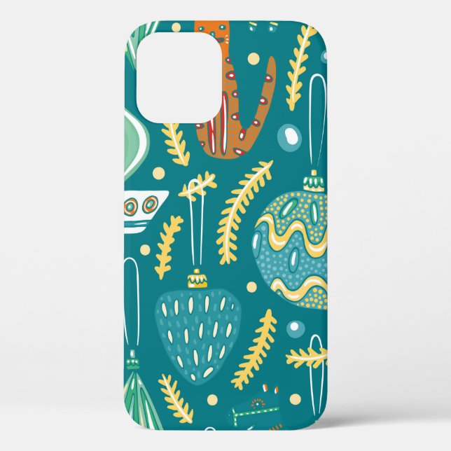 Christmas decorations seamless pattern. Bright col Case-Mate iPhone Case (Back)