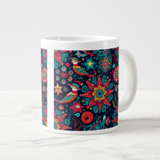 Christmas Decorative Pattern Jumbo Mug  (Front Right)