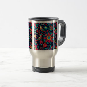 Christmas Decorative Pattern Travel/Commuter Mug, Travel Mug