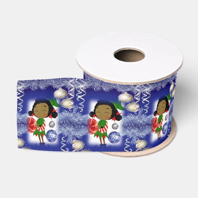 Christmas Decorative Ribbon, Elf Grosgrain Ribbon (Spool)