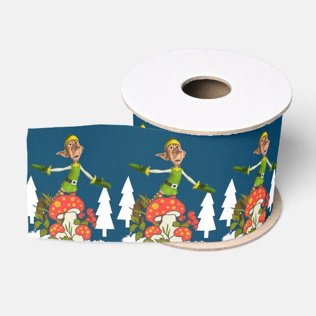 Christmas Decorative Ribbon, Elf  Grosgrain Ribbon (Spool)