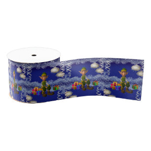 Christmas Decorative Ribbon, Elf Grosgrain Ribbon