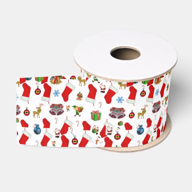 Christmas Decorative Ribbon Grosgrain Ribbon (Spool)