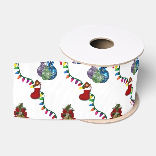 Christmas Decorative Ribbon Grosgrain Ribbon (Spool)