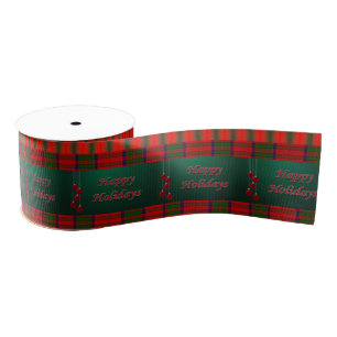 Christmas Decorative Ribbon, Happy Holidays Grosgrain Ribbon
