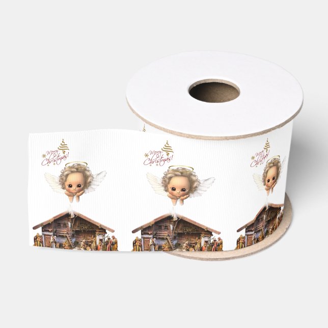 Christmas Decorative Ribbon, Jesus Christ Grosgrain Ribbon (Spool)