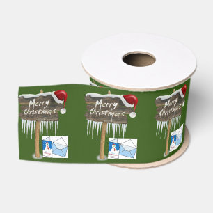 Christmas Decorative Ribbon, Merry Christmas Grosgrain Ribbon