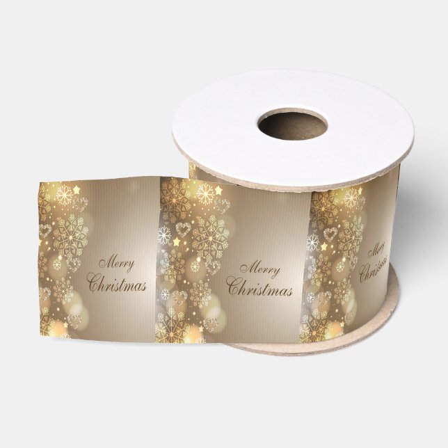 Christmas Decorative Ribbon, Merry Christmas Grosgrain Ribbon (Spool)