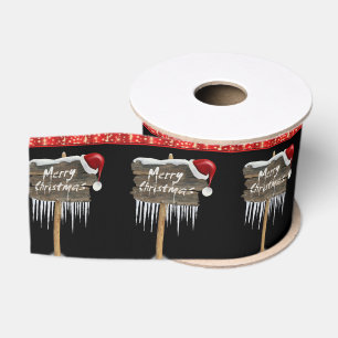 Christmas Decorative Ribbon, Merry Christmas Grosgrain Ribbon