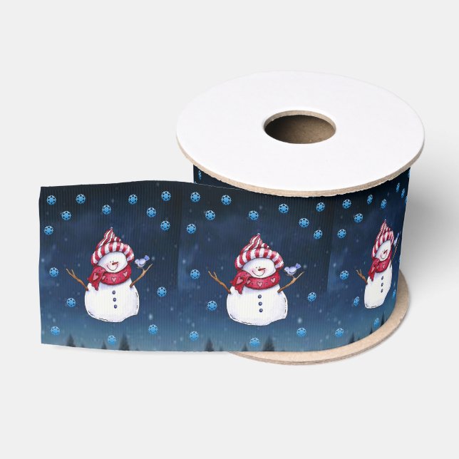 Christmas Decorative Ribbon, Santa Grosgrain Ribbon (Spool)